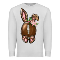 Dove Grey American Football Easter Bunny Premium Sweatshirt - BundleAndBundleShop