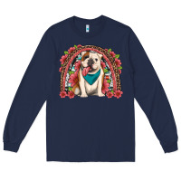 English Bulldog Floral Rainbow Long Sleeve Tee | Teevron