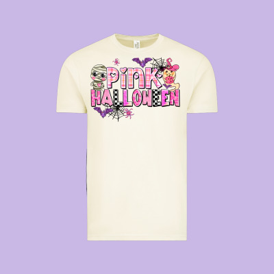 Pink Halloween Vintage Tee Designed By Adodesignshop