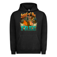 Pigment Black Land of the free 4th of july Urban Hoodie - HowdyJamesFarm