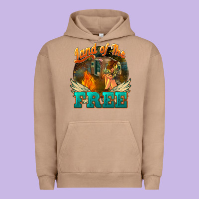 Land Of The Free 4th Of July Urban Hoodie Designed By Howdyjamesfarm