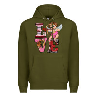 Army Green valentine's day cupid love Premium Hoodie - RanaPortraitStore