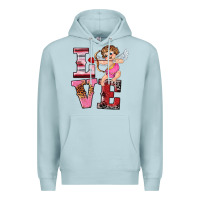Blue Mist valentine's day cupid love Premium Hoodie - RanaPortraitStore