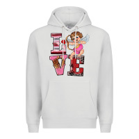 Dove Grey valentine's day cupid love Premium Hoodie - RanaPortraitStore