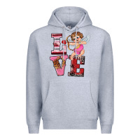 Heather Grey valentine's day cupid love Premium Hoodie - RanaPortraitStore