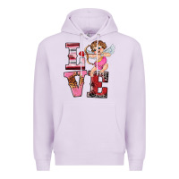 Lilac valentine's day cupid love Premium Hoodie - RanaPortraitStore