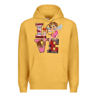 Mustard valentine's day cupid love Premium Hoodie - RanaPortraitStore