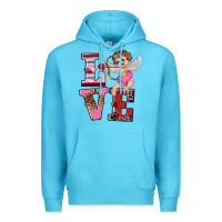 Ocean Blue valentine's day cupid love Premium Hoodie - RanaPortraitStore