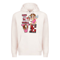 Pale Pink valentine's day cupid love Premium Hoodie - RanaPortraitStore