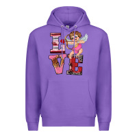 Purple valentine's day cupid love Premium Hoodie - RanaPortraitStore