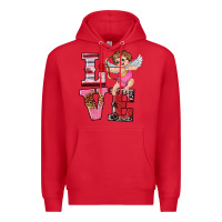 Red valentine's day cupid love Premium Hoodie - RanaPortraitStore