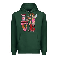 Sports Green valentine's day cupid love Premium Hoodie - RanaPortraitStore