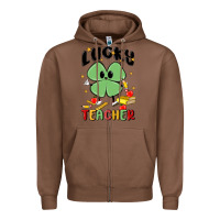 Chestnut lucky teacher Zipper Hoodie - MaliasSmallBusiness