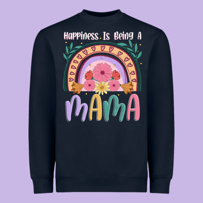 Happiness Is Being A Mama Heavyweight Sweatshirt Designed By Jahusdesignshop