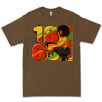 Cacao 1865 Juneteenth afro woman Premium Tee - RanaPortraitStore