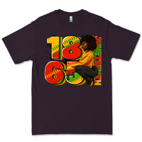 Plum 1865 Juneteenth afro woman Premium Tee - RanaPortraitStore