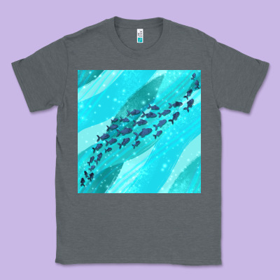 Fish And Sea Seamless Pattern Classic Tee Designed By Bundleandbundleshop