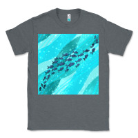 Charcoal Heather fish and sea seamless pattern Classic Tee - BundleAndBundleShop