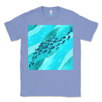 Colony Blue fish and sea seamless pattern Classic Tee - BundleAndBundleShop