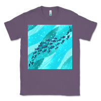 Lavender fish and sea seamless pattern Classic Tee - BundleAndBundleShop