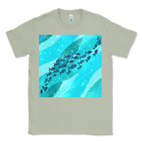 Matcha fish and sea seamless pattern Classic Tee - BundleAndBundleShop