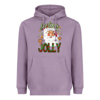 Lavender Feeling Jolly with Santa Heavyweight Hoodie - NancyCooperArtShop