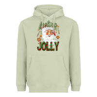 Matcha Feeling Jolly with Santa Heavyweight Hoodie - NancyCooperArtShop