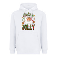 White Feeling Jolly with Santa Heavyweight Hoodie - NancyCooperArtShop