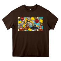 Chocolate Brown excavator sippy Heavy Core Tee - Artiststas
