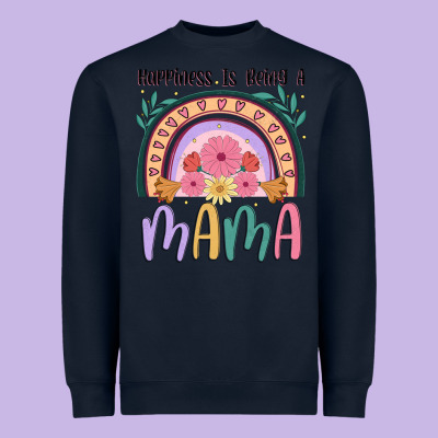 Happiness Is Being A Mama Heavyweight Sweatshirt Designed By Jahusdesignshop