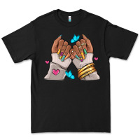 Black Afro woman nail art Premium Tee - RanaPortraitStore