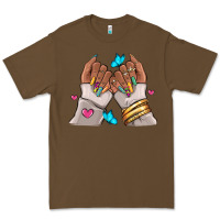 Cacao Afro woman nail art Premium Tee - RanaPortraitStore