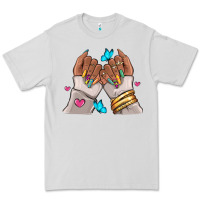 Dove Grey Afro woman nail art Premium Tee - RanaPortraitStore
