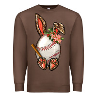 Chestnut Baseball Easter Bunny Premium Sweatshirt - BundleAndBundleShop