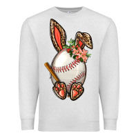Oatmeal Heather Baseball Easter Bunny Premium Sweatshirt - BundleAndBundleShop