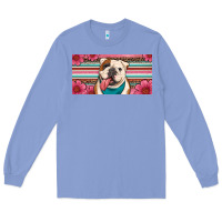 Colony Blue english bulldog floral license plate Long Sleeve Tee - Artiststas