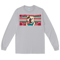 Moon Dust english bulldog floral license plate Long Sleeve Tee - Artiststas