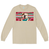 Mushroom english bulldog floral license plate Long Sleeve Tee - Artiststas