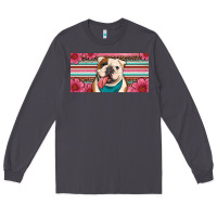 Smoke english bulldog floral license plate Long Sleeve Tee - Artiststas
