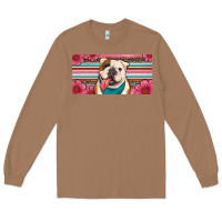 Toasted Coconut english bulldog floral license plate Long Sleeve Tee - Artiststas