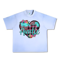 Grape Ice auntie leopard turquoise heart Urban Heavy Tee - JahusDesignShop