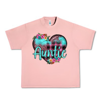 Salmon auntie leopard turquoise heart Urban Heavy Tee - JahusDesignShop