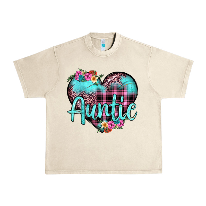Auntie Leopard Turquoise Heart Urban Heavy Tee by JahusDesignShop | Teevron