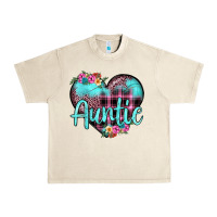 Sandshell auntie leopard turquoise heart Urban Heavy Tee - JahusDesignShop