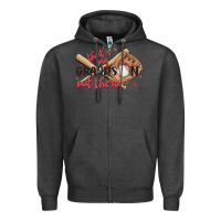 Charcoal Heather that's my grandson out there Zipper Hoodie - MaliasSmallBusiness
