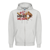 Dove Grey that's my grandson out there Zipper Hoodie - MaliasSmallBusiness