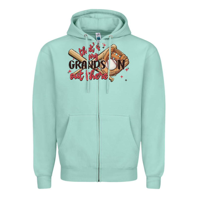That's My Grandson Out There Zipper Hoodie by MaliasSmallBusiness | Teevron