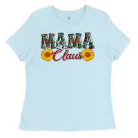 Baby Blue mama claus Ladies Tee - AdoDesignShop