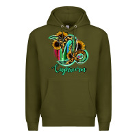 Army Green Capricorn Zodiac Premium Hoodie - Bettercallsaul