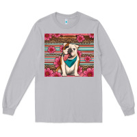 Moon Dust british bulldog floral serape Long Sleeve Tee - Artiststas